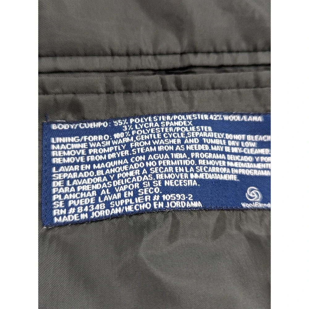 Stafford Blazer Sport Coat Jacket Classic Fit  43R Wool Blend Gray Subtle Stripe